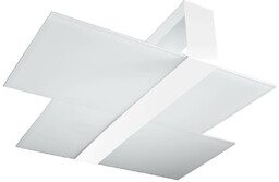Sollux Szklana lampa sufitowa SL.1045 nowoczesny plafon biały