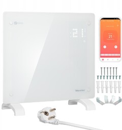 Grzejnik elektryczny energooszczędny szklany łazienkowy 1kW WiFi EGW-10B