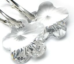 Kryształy Kolczyki Flower C Certyfikat Srebro