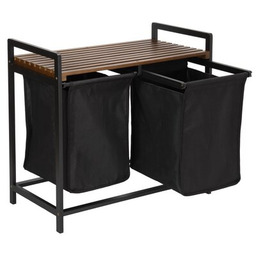 GOCKOWIAK Kosz na pranie Hanoi Black 80L Czarny