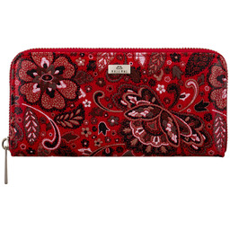 Czerwony Portfel Damski Skórzany BajuBaj Kolorowa Elegancja