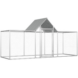 Woliera dla kur VIDAXL, stalowa, 1x1,5x3 m