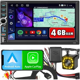 Radio Samochodowe 2 Din 4GB Ram Android Auto