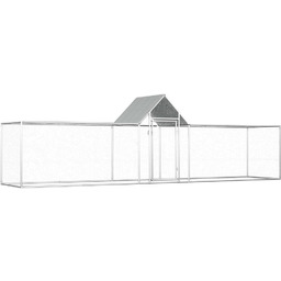Woliera dla kur VIDAXL, stalowa, 1x1,5x5 m
