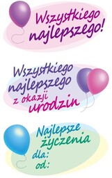 Naklejki Z-DESIGN-życzenia urodzinowe AVERY ZWECKFROM (do wyczerpania zapasów)