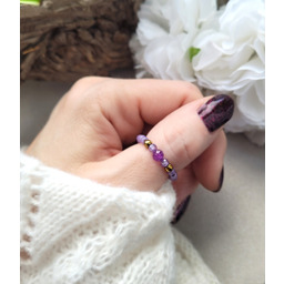 Pakamera Pierścionek z Ametystem