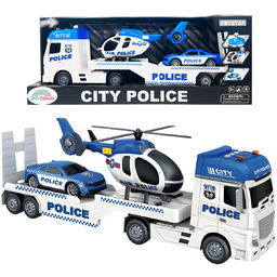 Laweta Policja Helikopter Auto Policyjne DUŻE Dźwięk Światło