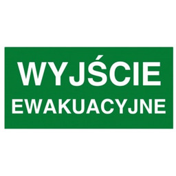 Napis "WYJŚCIE EWAKUACYJNE" AC001 do lampy ewakuacyjnej awaryjnej