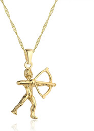 Naszyjnik znak zodiaku Strzelec srebrny pozłacany
