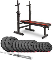 Hop-Sport, Zestaw kulturystyczny z ławką, Premium HS-1080, 69