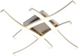 Trio Leuchten Designerski plafon kwadrat stal LED -