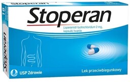 Stoperan 2 mg Lek przeciwbiegunkowy, 8 kapsułek
