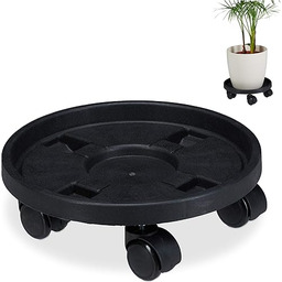 Relaxdays Podstawki pod doniczkę okrągłe, zestaw 2 sztuk,