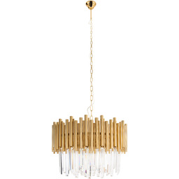 VOGUE lampa wisząca złoty Ø60cm szkło metal nowoczesny