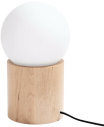 Sollux Nocna lampka Boomo SL.1193 kula szklana drewniana