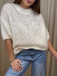 Pakamera Moherowy sweter Bianco