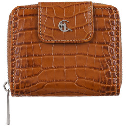 Skórzany portfel damski croco Canaletto z naturalnej skóry