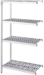 STALGAST Regał magazynowy aluminiowy na 2 nogach. 1469x460x1680