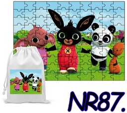 PUZZLE 110 EL. UKŁADANKA PREZENT KRÓLIK CZARNY +