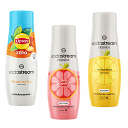 Zestaw 3 koncentratów Sodastream Ice Tea Peach Zero