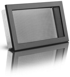 Kratka kominkowa KRVSM 220x220 mm z siatką czarna