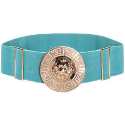 Damski pasek ze złotym lwem i cyrkoniami regulowany