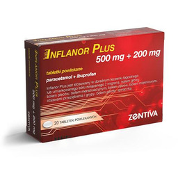 Inflanor Plus paracetamol 500mg + ibuprofen 200mg, Lek