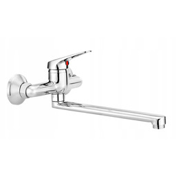 Bateria kuchenna ścienna Deante Neo Lobo srebrny