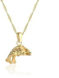 Naszyjnik znak zodiaku Ryby srebrny pozłacany