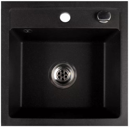 Zlewozmywak Granitowy BELLA czarny metalik