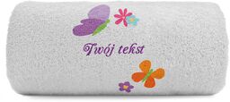 Mały Ręcznik Motylki + Twój tekst 100x50