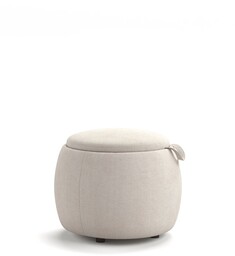 Pufa ze schowkiem stolik kawowy Fiord, obła pufa