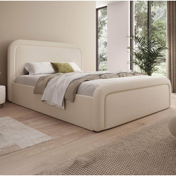 Łóżko tapicerowane z pojemnikiem SFG0154 180x200 Boucle Beżowy