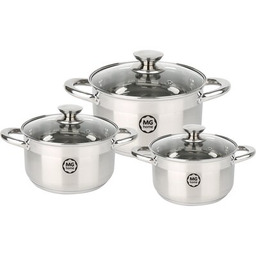 MG HOME Zestaw garnków Moderno Brushed (6 elementów)