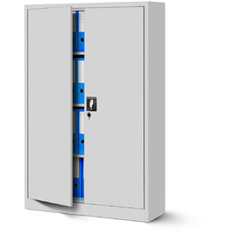 Biurowa szafa metalowa KEVIN: szara 90x140 (1035),