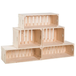 ČistéDřevo Skrzynki drewniane biblioteczka 74 120 30 cm