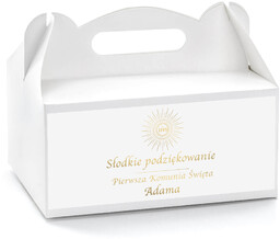 Personalizowane pudełka na ciasto komunijne - 6 szt.