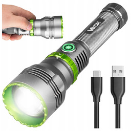 Latarka Led Taktyczna Zoom Akumulatorowa Usb-c IPX7 1000lm