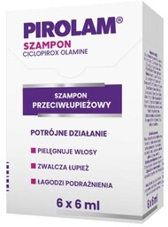 PIROLAM Szampon przeciwłupieżowy - 6 saszetek x 6