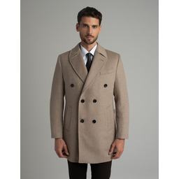 Płaszcz dwurzędowy sortino beżowy