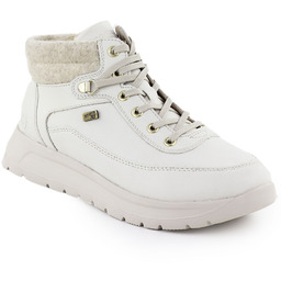 Skórzane wodoodporne traperki damskie kremowe Remonte Rieker D2V71-80