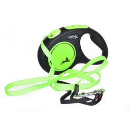 FLEXI Smycz automatyczna New Neon taśma M 5