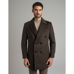 Płaszcz dwurzędowy sortino brązowy (br2)