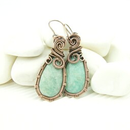 Pakamera Kolczyki z amazonitem