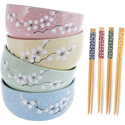 Zestaw 4 miseczek z kwiatami wiśni Ø 11