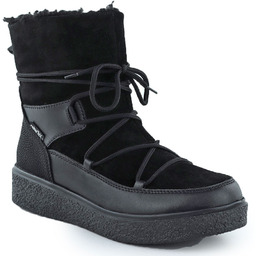 Skórzane botki damskie na platformie czarne Rieker Y0051-00