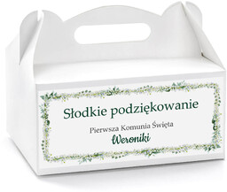 Personalizowane pudełka na ciasto komunijne - 6 szt.