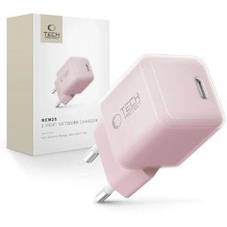 Ładowarka Sieciowa USB-C Tech-Protect NCM25 25W PD Różowa