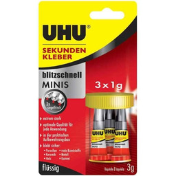 Mini klej instantanowy, 3 mini tubki, klej płynny