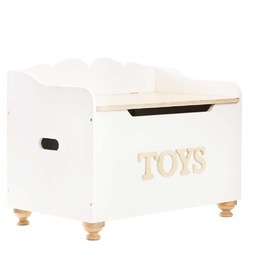Drewniana skrzynia na zabawki dla dzieci, przechowywanie zabawek